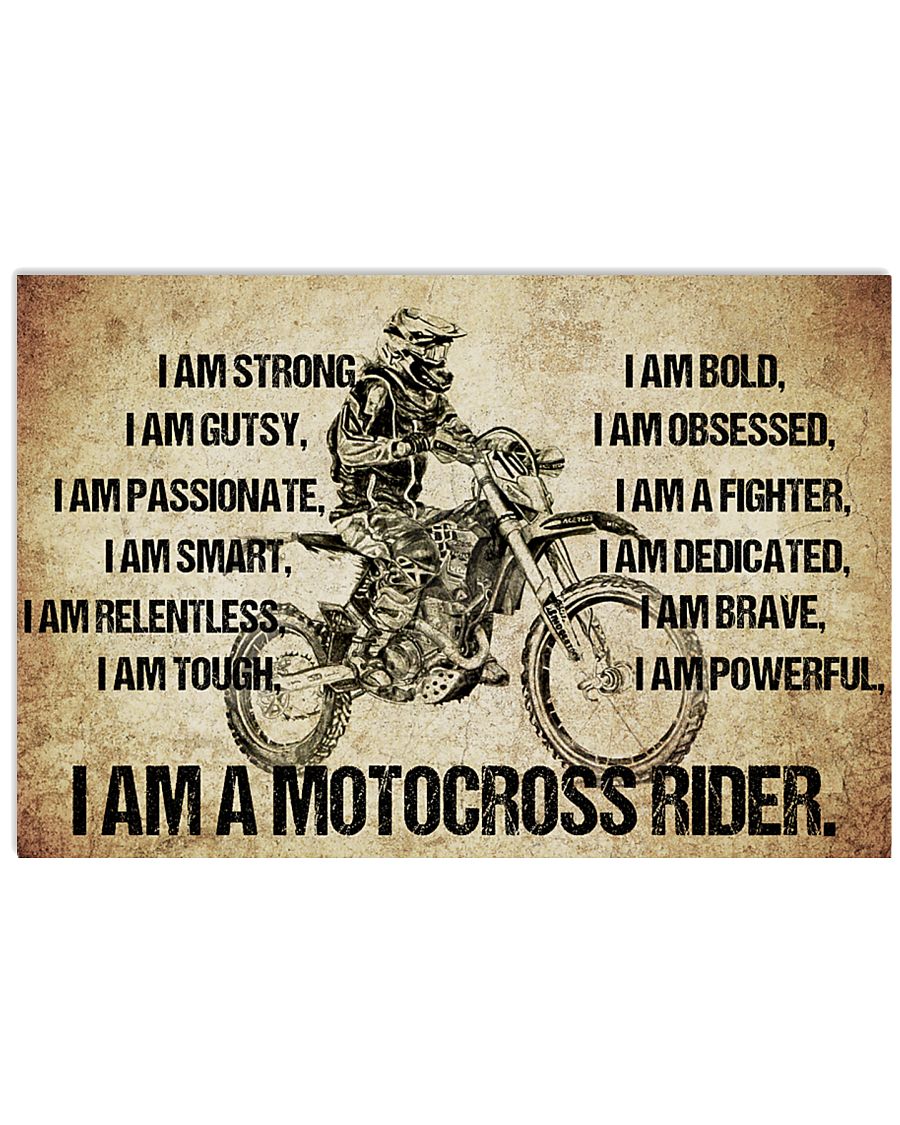 I AM A LINE motocross rider POSTER 17x11 Poster