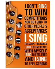 1- ELECTRIC GUITAR - I DON'T SING TO WIN 11x17 Poster front