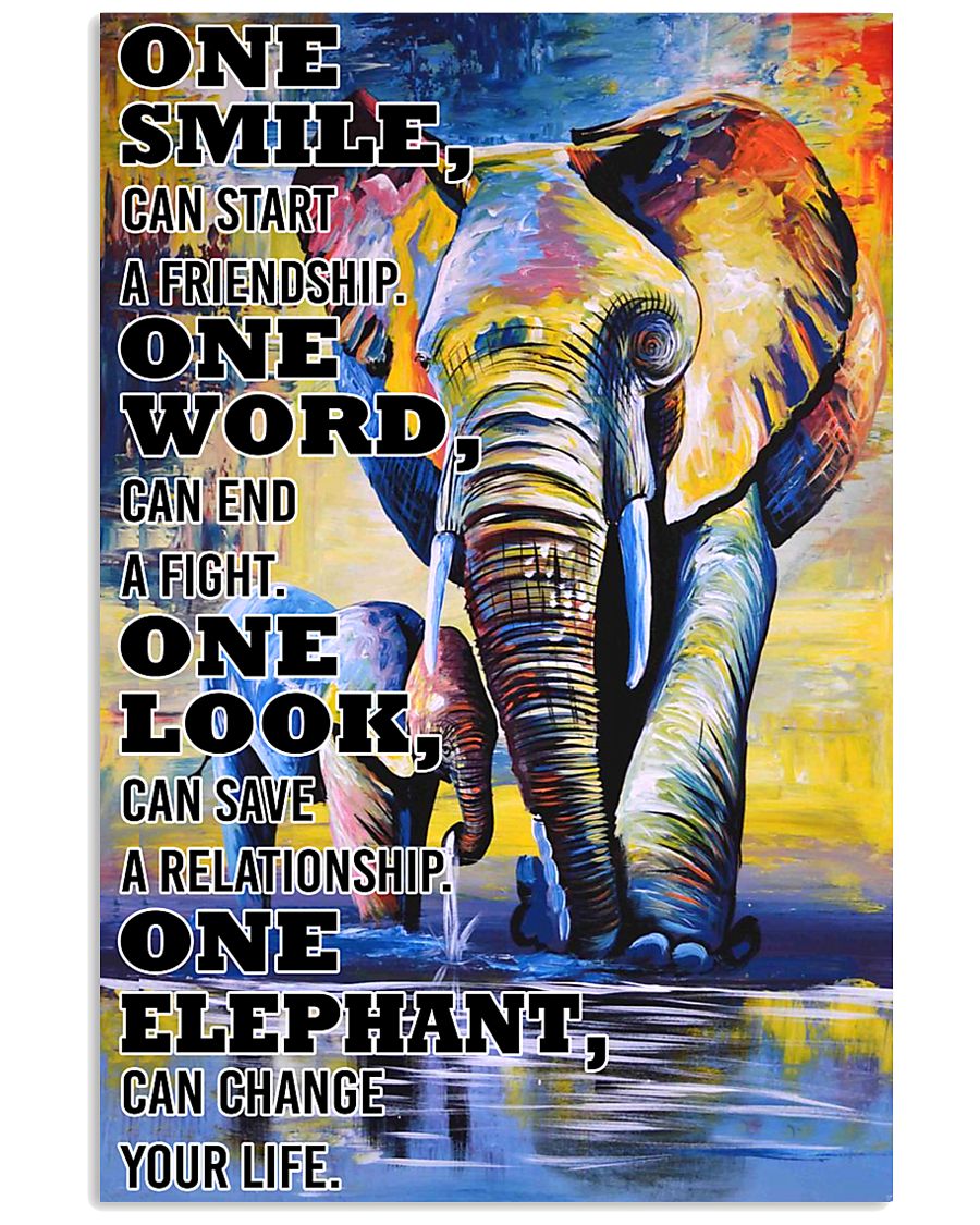 ELEPHANT ONE SMILE POSTER 11x17 Poster