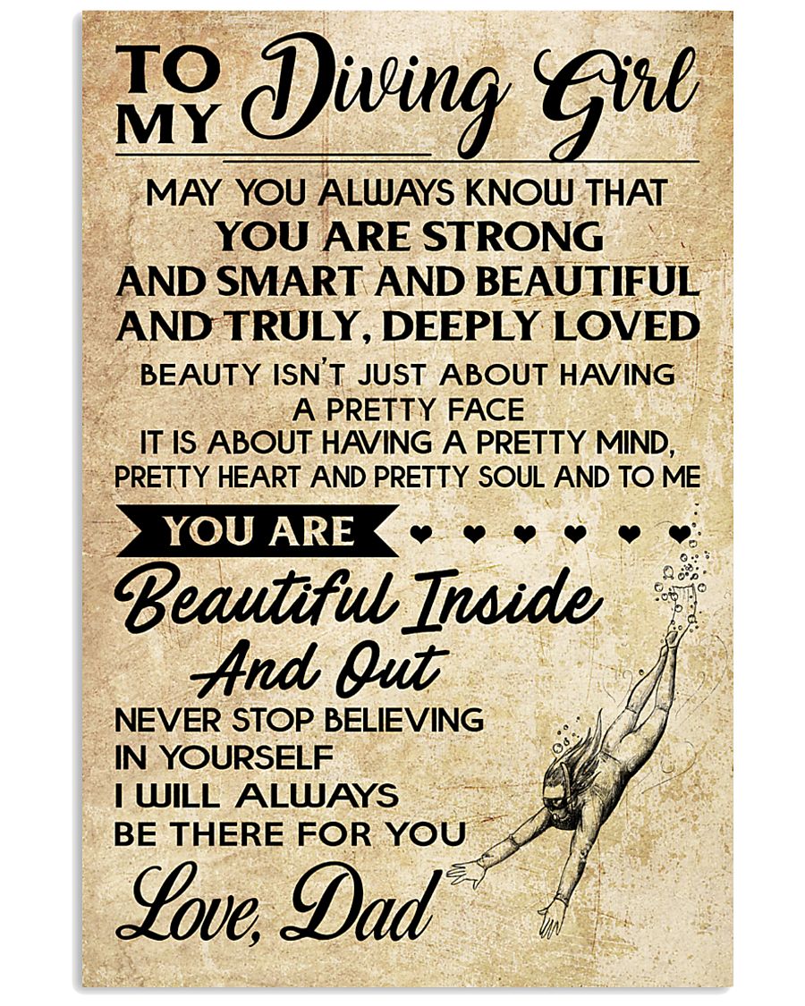 TO MY DIVING GIRL DAD 16x24 Poster