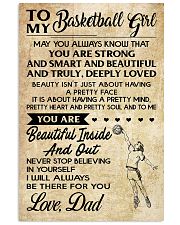 TO MY BASKETBALL GIRL- dad 24x36 Poster front