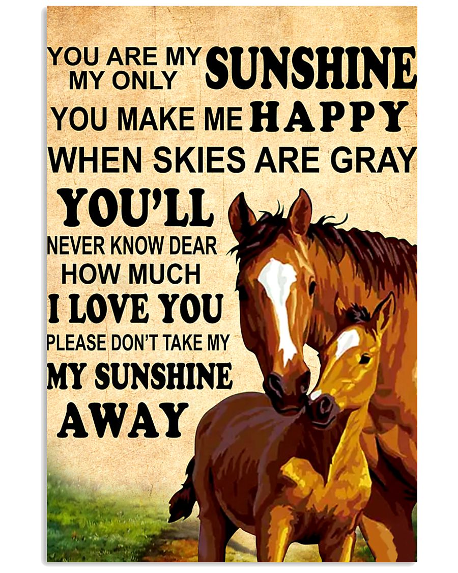 Horse - You are my sunshine 16x24 Poster