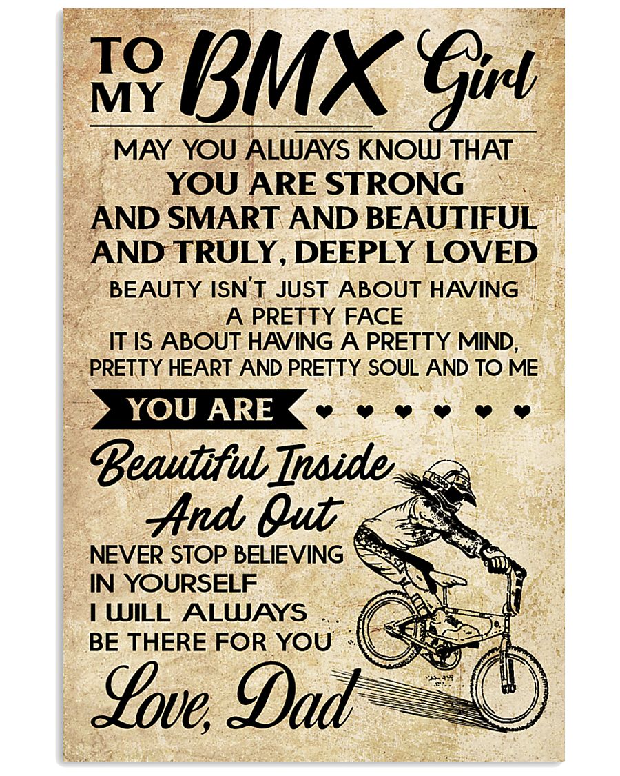 TO MY BMX Girl DAD 24x36 Poster