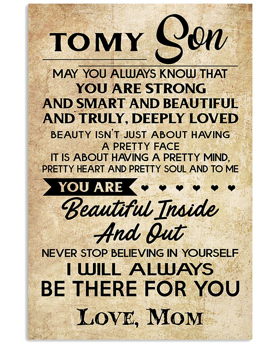TO MY SON 16x24 Poster