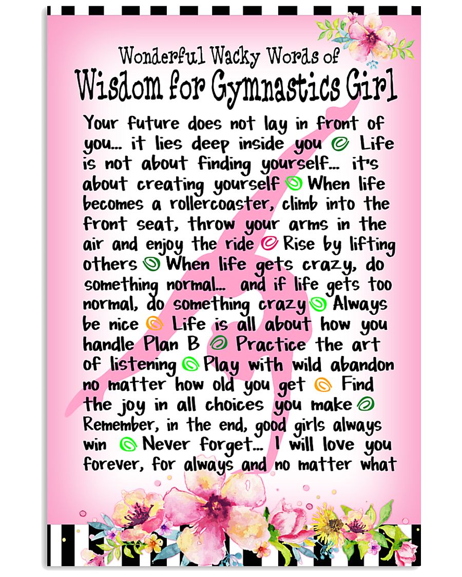 GYMNASTICS GIRL - WONDERFUL WACKY WORDS 11x17 Poster