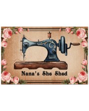 Sewing lovers Door Mat Nana's She Shed Doormat 22.5" x 15" front