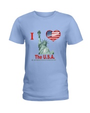I Love The USA Ladies T-Shirt front