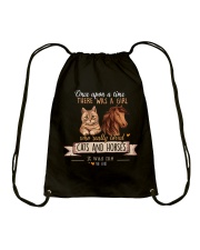 Cats and Horses Once upon a time there was a Drawstring Bag tile