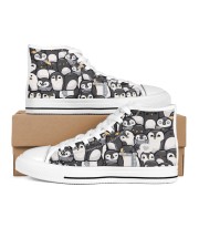 Penguin 3D All Over Print Women's High Top White Shoes tile