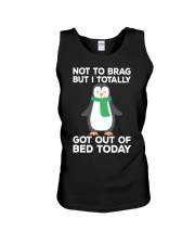 I Totally Got Out of Bed Today Penguin Unisex Tank tile