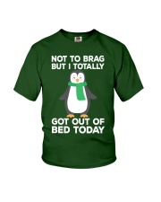 I Totally Got Out of Bed Today Penguin Youth T-Shirt tile