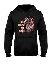 COUPLE HE KEEPS ME SAFE FOR HER Hooded Sweatshirt front