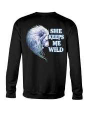 Family Dark And Light Couple Lion Keep She Back Crewneck Sweatshirt tile