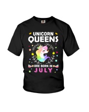 Unicorn Queens Are Born In July Youth T-Shirt thumbnail