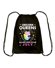 Unicorn Queens Are Born In July Drawstring Bag thumbnail
