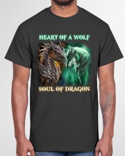 COUPLE WOLF DRAGON YELLOW BLUE Classic T-Shirt garment-tshirt-unisex-front-03