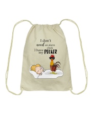 Chicken I Don't Need Alarm Drawstring Bag tile