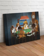 Grumpy Dogs Playing Pokers 14x11 Gallery Wrapped Canvas Prints aos-canvas-pgw-14x11-lifestyle-front-14
