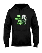 Horse He Keeps Me Safe Neon Green Hooded Sweatshirt tile