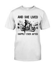 MOTORCYCLE AND SHE LIVED HAPPILY EVER AFTER Classic T-Shirt tile