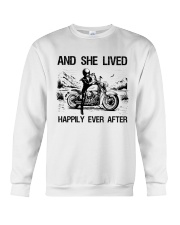 MOTORCYCLE AND SHE LIVED HAPPILY EVER AFTER Crewneck Sweatshirt tile