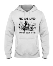 MOTORCYCLE AND SHE LIVED HAPPILY EVER AFTER Hooded Sweatshirt front
