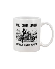 MOTORCYCLE AND SHE LIVED HAPPILY EVER AFTER Mug tile