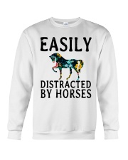 Easily Distracted By Horses Crewneck Sweatshirt tile