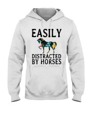 Easily Distracted By Horses Hooded Sweatshirt tile