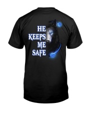 He Keeps Me Safe Luster Dark Blue For Her Classic T-Shirt tile