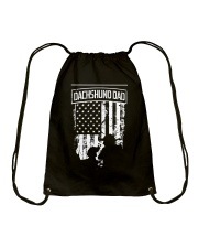Dachshund Proud American Dog Dad Drawstring Bag tile