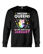 Unicorn Queens Are Born In January Crewneck Sweatshirt thumbnail