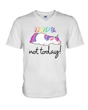 Unicorn Nope Not Today V-Neck T-Shirt thumbnail