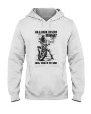 MOTORCYCLE GIRL ON A DARK DESERT HIGHWAY Hooded Sweatshirt front