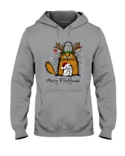 Merry Fluffmas Fluffy Cute Cats Hooded Sweatshirt tile