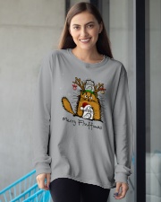 Merry Fluffmas Fluffy Cute Cats Long Sleeve Tee apparel-long-sleeve-tee-lifestyle-front-16
