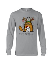 Merry Fluffmas Fluffy Cute Cats Long Sleeve Tee front