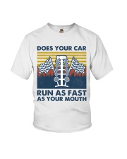 MOTORCYCLE DOES YOU CAR RUN AS FAST AS YOUR MOUTH Youth T-Shirt tile