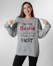 Wine I'm The Bestie Crewneck Sweatshirt apparel-crewneck-sweatshirt-lifestyle-front-11