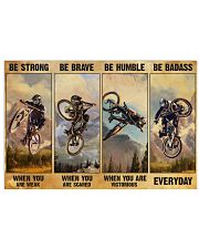 Cycling Be Strong Be Brave Be Humble Be Badass 17x11 Poster front
