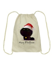 Merry Fluffmas Fluffy Funny Cat Drawstring Bag tile