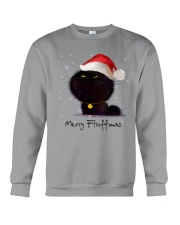 Merry Fluffmas Fluffy Funny Cat Crewneck Sweatshirt tile