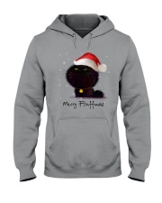 Merry Fluffmas Fluffy Funny Cat Hooded Sweatshirt tile