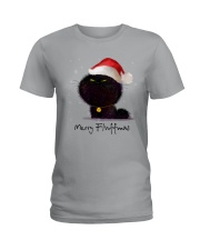 Merry Fluffmas Fluffy Funny Cat Ladies T-Shirt tile