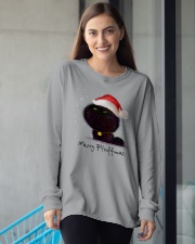 Merry Fluffmas Fluffy Funny Cat Long Sleeve Tee apparel-long-sleeve-tee-lifestyle-front-16