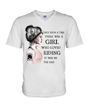 Motorcycle Once Upon A Time V-Neck T-Shirt tile