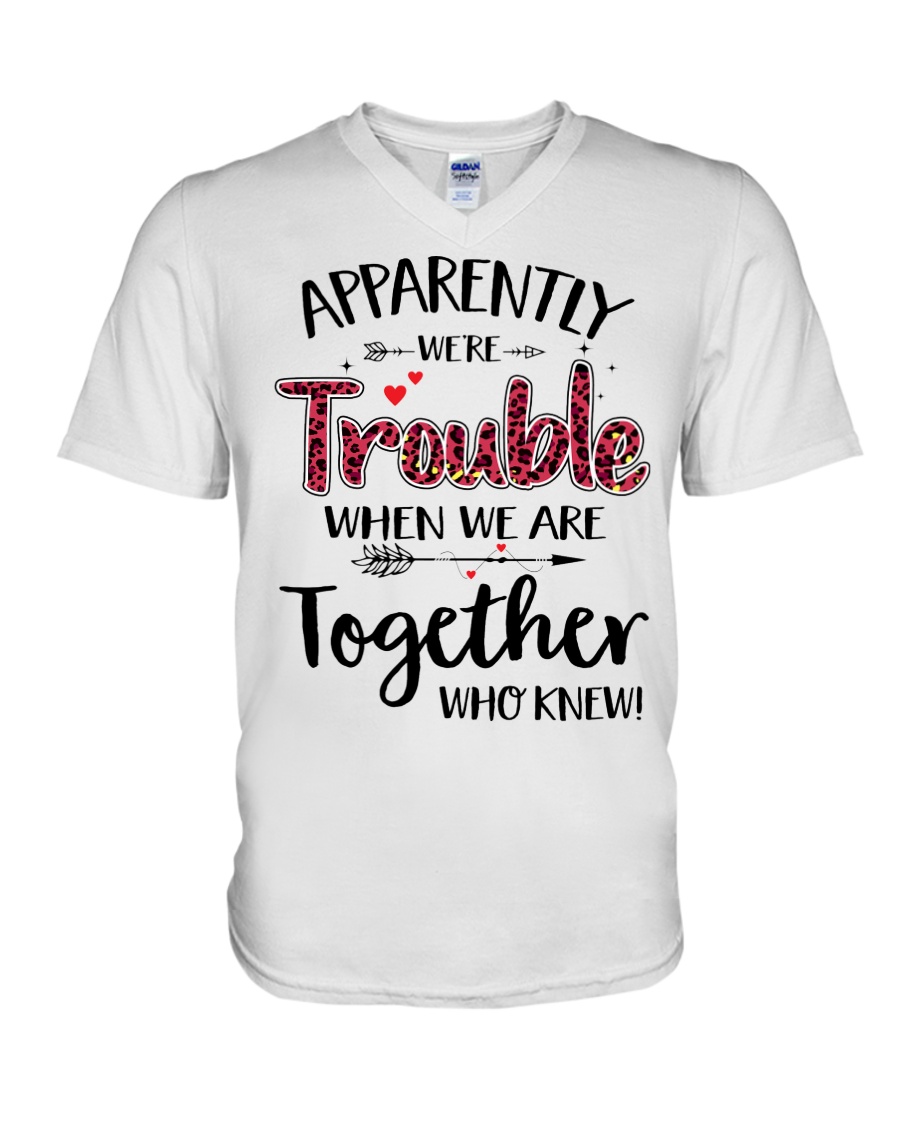 Right Trouble Wine V-Neck T-Shirt