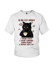 Cat To Do List Day Drink Coffee Youth T-Shirt tile
