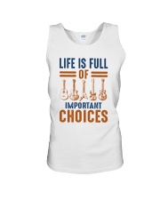 GUITAR LIFE IS FULL OF IMPORTANT CHOICES Unisex Tank tile