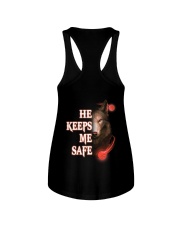 He Keeps Me Safe Red Light Ladies Flowy Tank tile